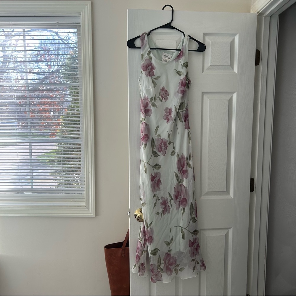 Kathie Lee Collection Floral Chiffon Maxi Dress